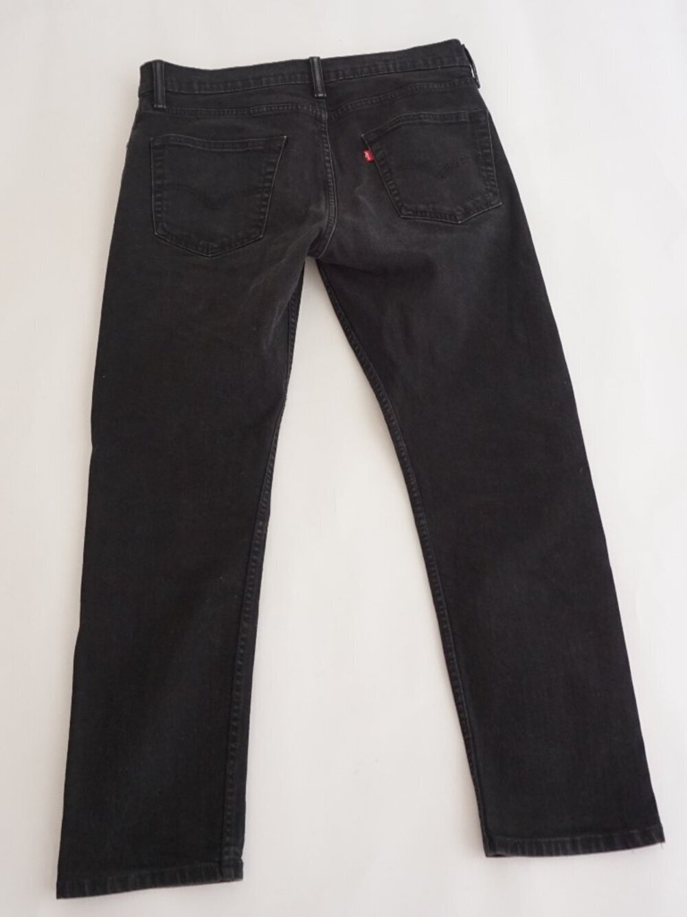 Levi's Black Wash Straight Leg Denim Jeans Faded Minimal Classic 34x30